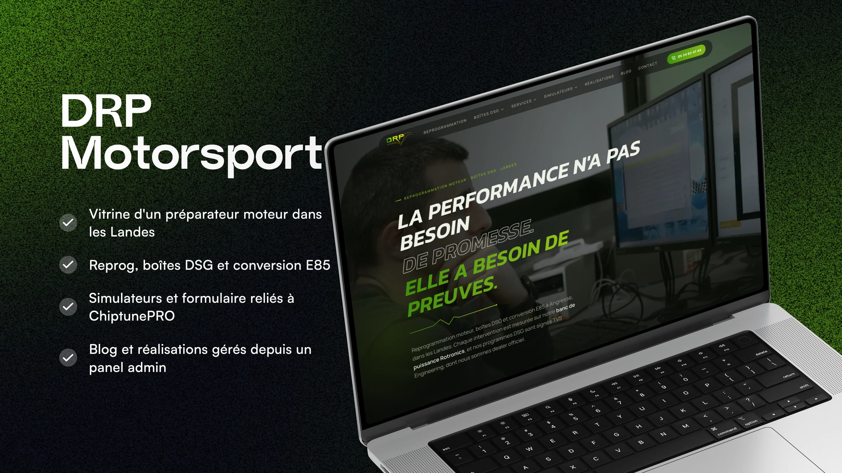 DRP Motorsport - Site vitrine préparateur moteur