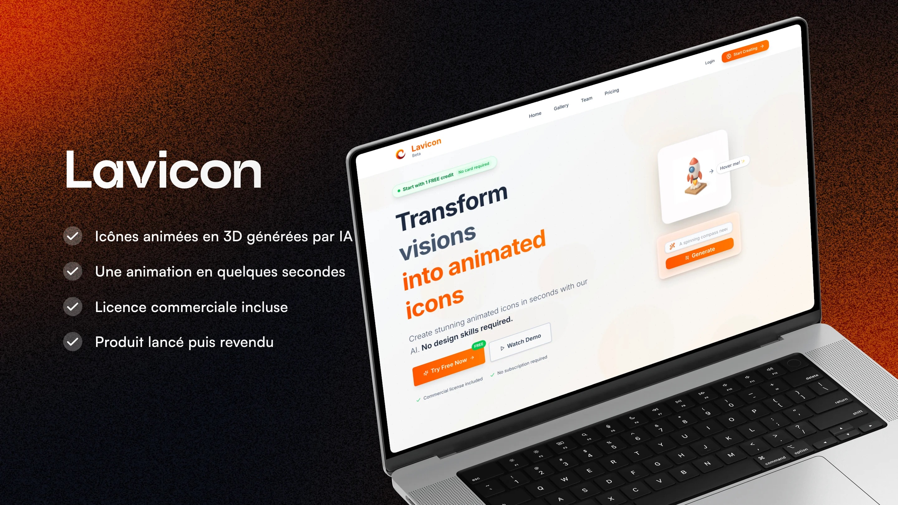 Lavicon - Animations 3D par IA
