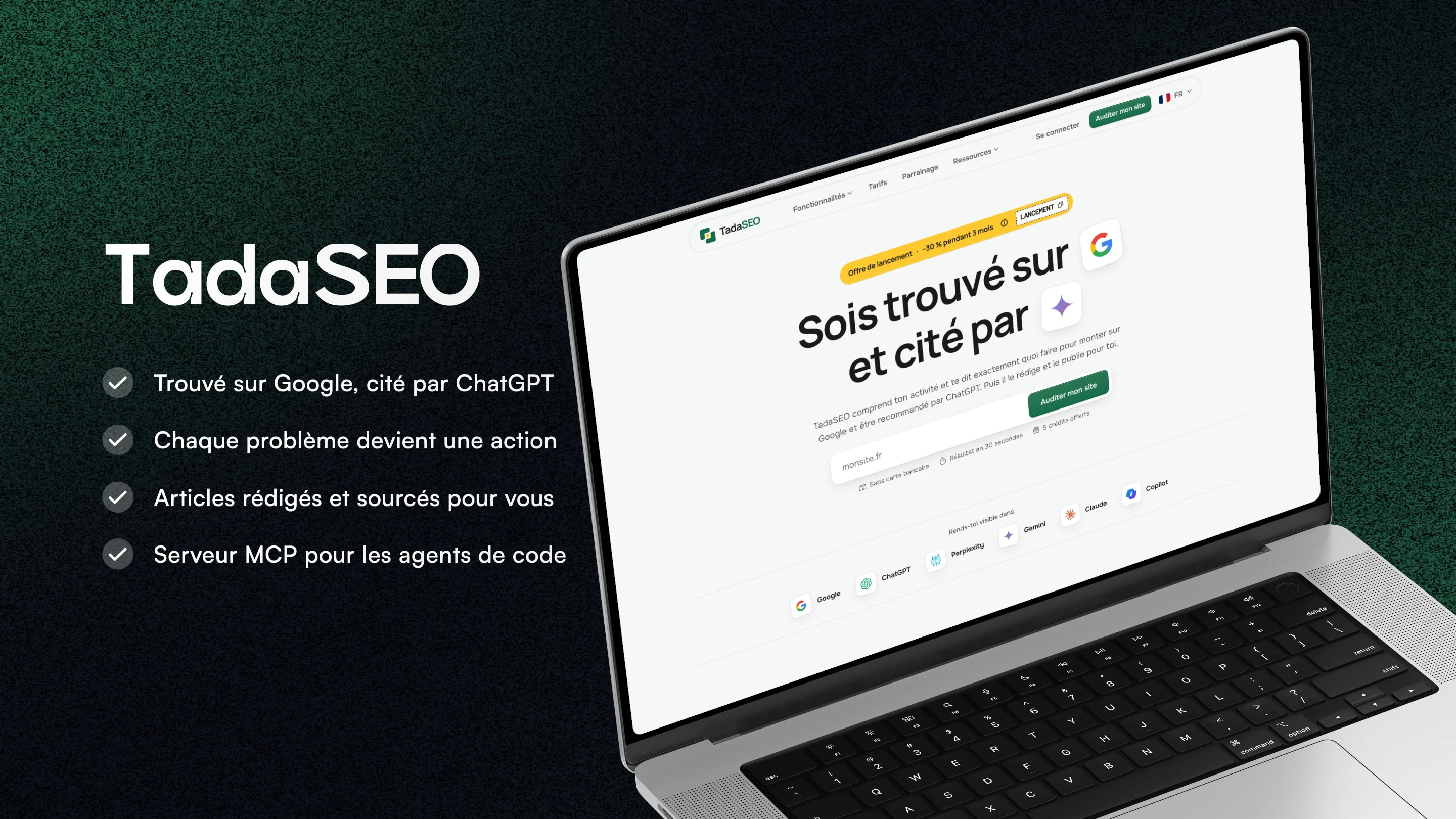 TadaSEO - Visibilité Google et ChatGPT