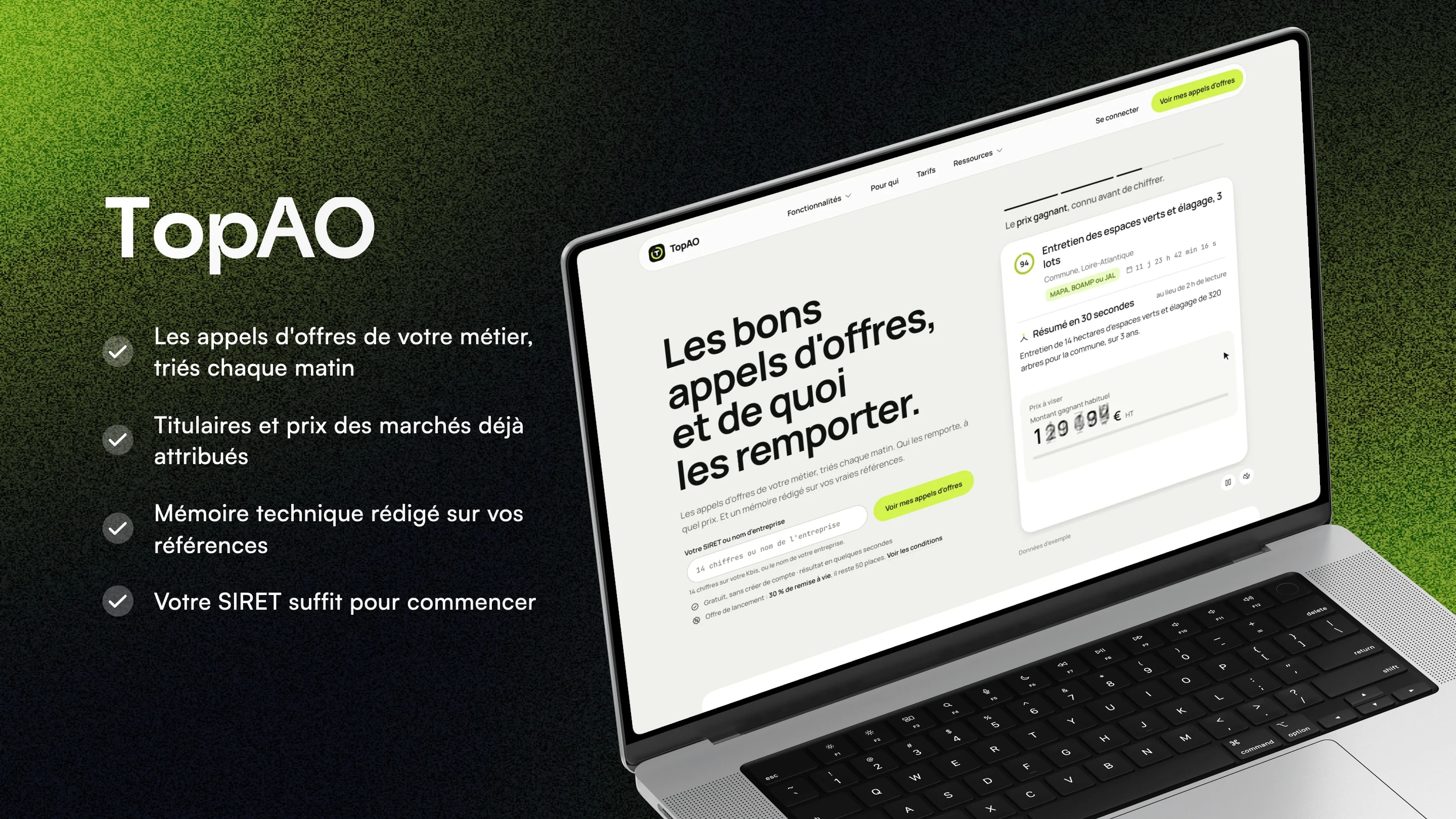 TopAO - Veille et réponse aux appels d'offres