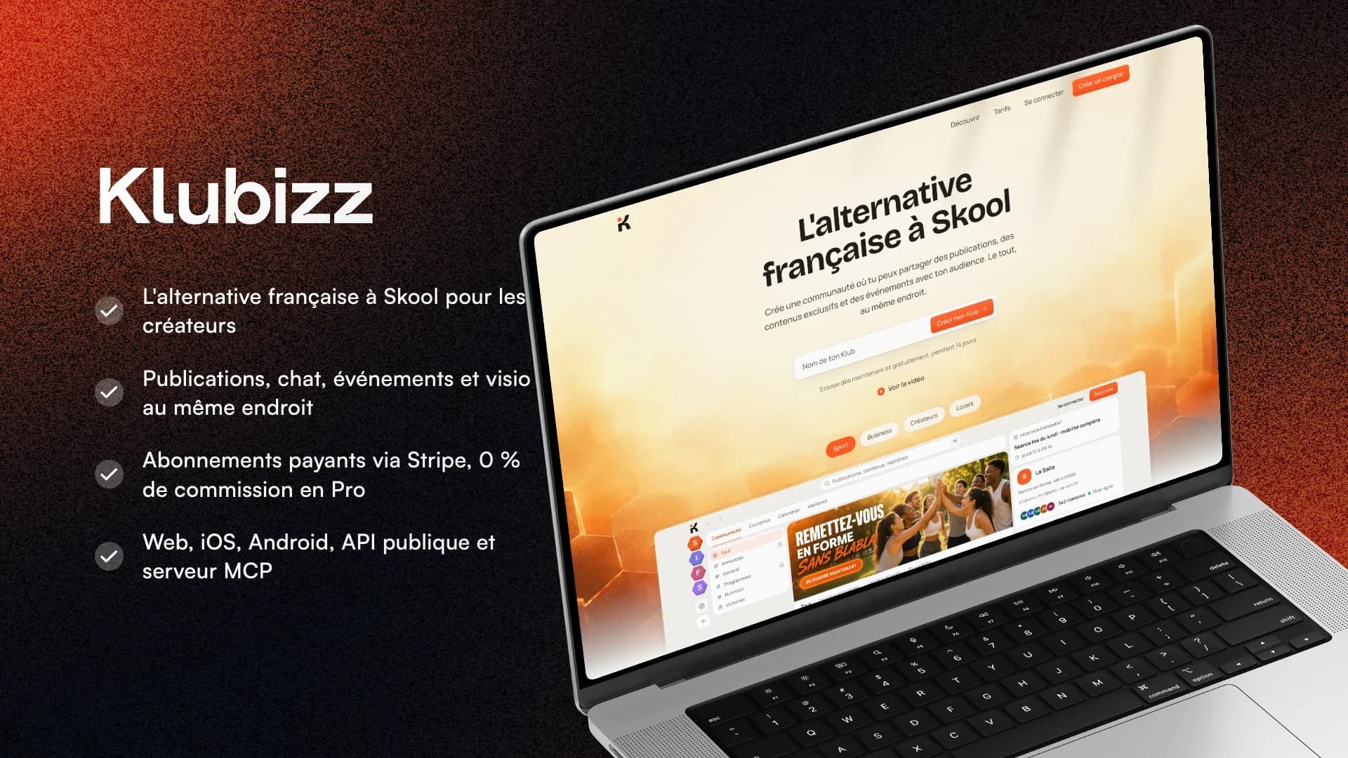 Klubizz - Plateforme de communautés pour créateurs, screenshot