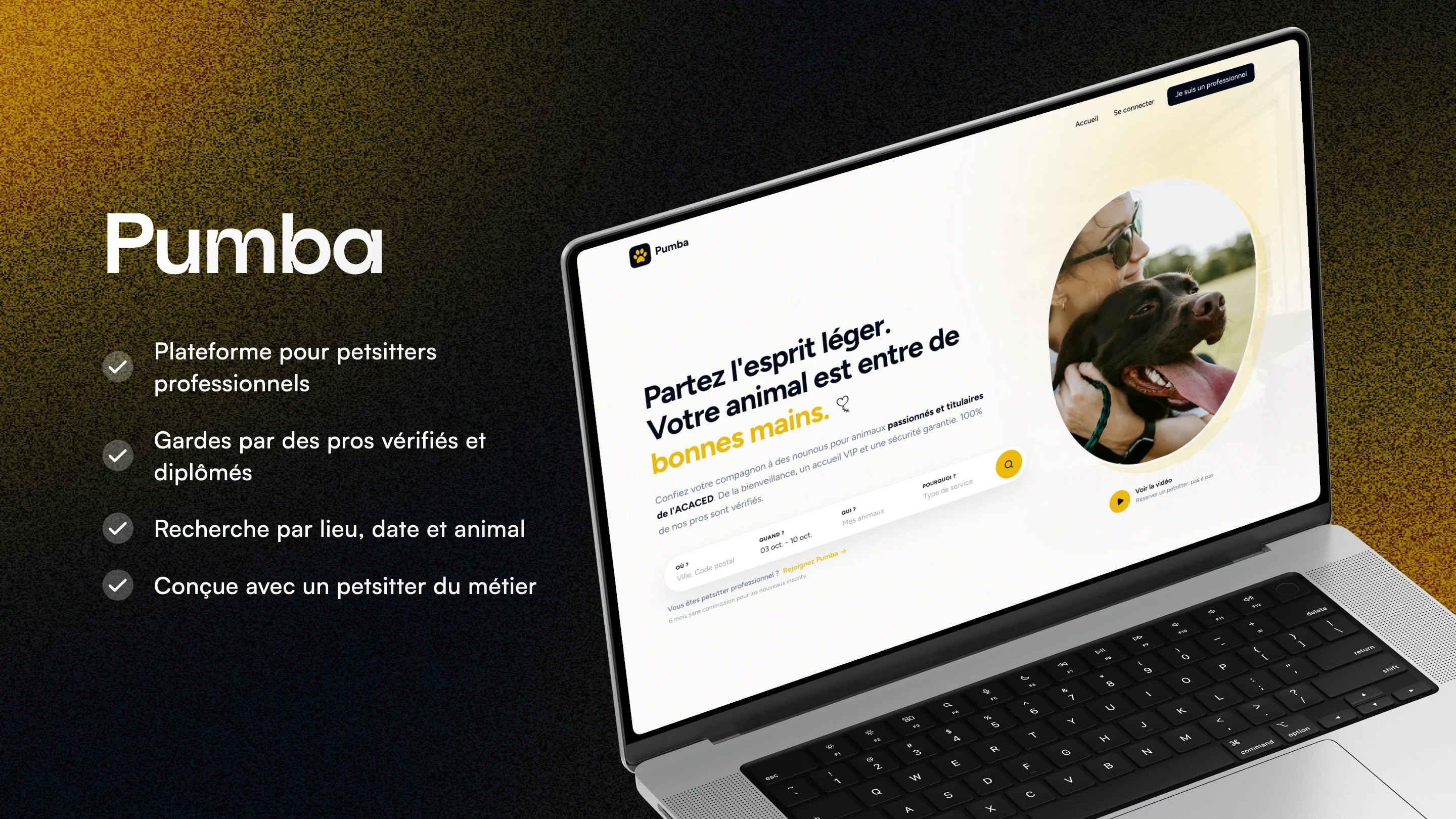 Pumba - Plateforme pour petsitters pro