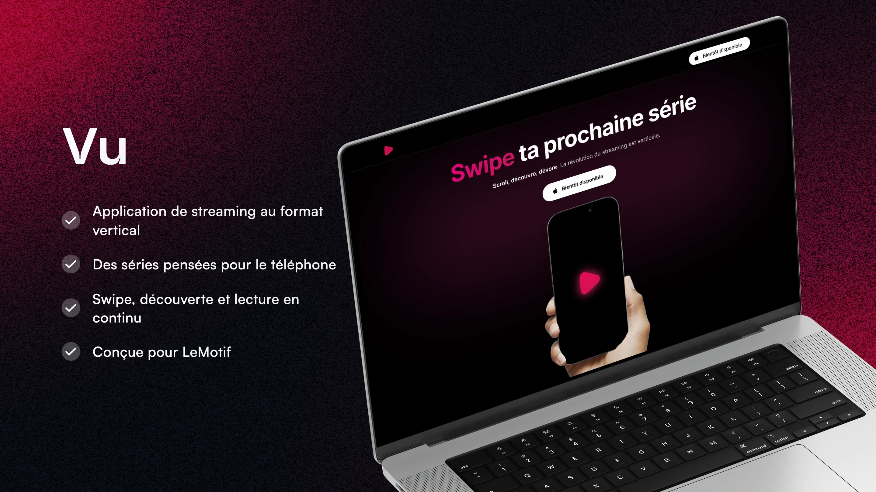 Vu by LeMotif - Application de séries verticales